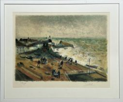 GASTON SEBIRE (1920-2001), France 'Sur La Cote Normandie' lithograph, 42cm x 53cm, signed and