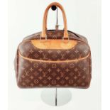 LOUIS VUITTON DEAUVILLE BAG, monogram canvas, large size, perfect for travel washable interior,