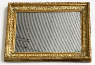 WALL MIRROR, early 20th century giltwood and gesso rectangular with anthemion decorated framed.