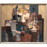 AFTER PABLO PICASSO, 'Still life with compote and glass, 1914', off set lithograph, 100cm x 123cm,
