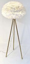 FEATHER CLOUD FLOOR LAMP, 168cm x 60cm diameter, tripod stand.