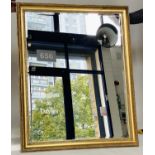 WALL MIRROR, Italian style rectangular with bevelled mirror and gilded frame, 106cm W x 130cm H.