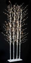 FLOOR LAMP, in the form of Silver Birch trees, 300cm high, 100cm wide.