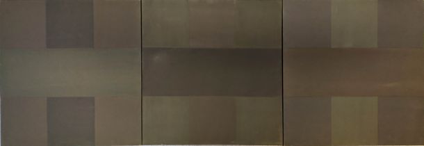 THE TRINITY BY ABE (1976), A trio of captivating chromatic black paintings paying homage to, and