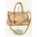 PRADA CAMMEO SAFFIANO LUX SHOULDER/CROSSBODY BAG, leather, main compartment with one zippered pocket