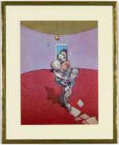 FRANCIS BACON, portrait of George Dyer talking, off set lithograph, 1966, printed by Maeght, 33cm