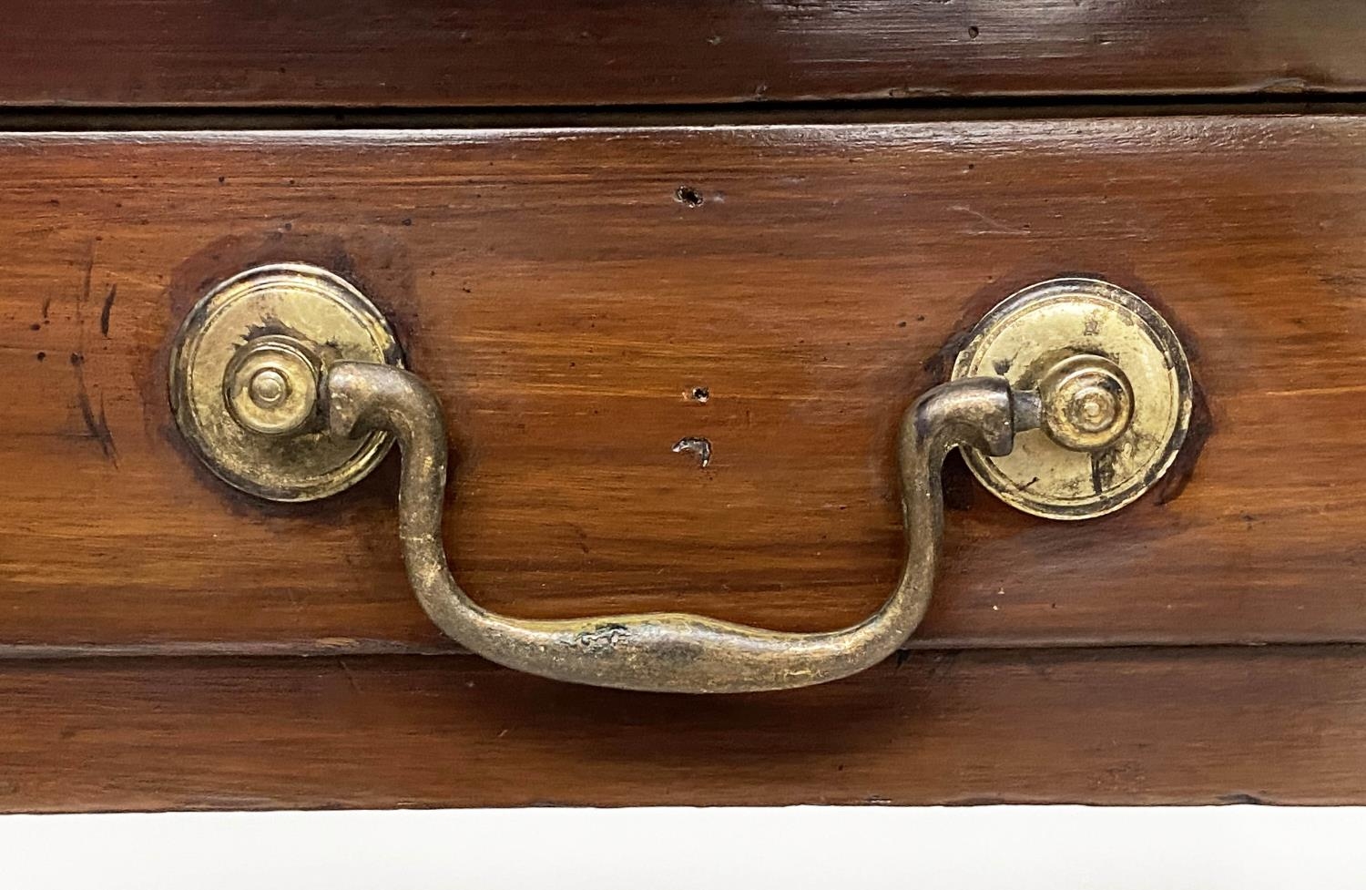 WRITING TABLE, George III period mahogany will single full width frieze drawer and square tapering - Image 7 of 7