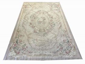 AUBUSSON SAVONNERIE DESIGN CARPET, 281cm x 180cm.