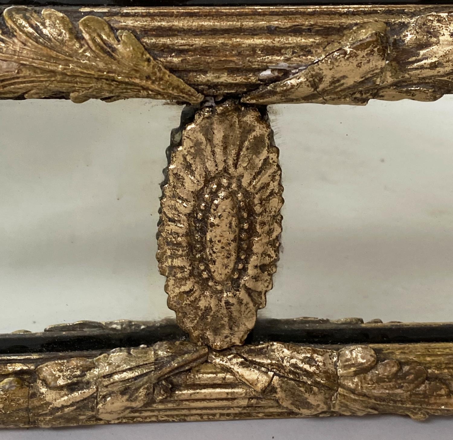 WALL MIRROR, early 20th century Regency style giltwood and gesso rectangular with reeded frame and - Image 3 of 6