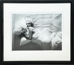 AFTER DOUGLAS KIRKLAND, 'Marilyn's pillow', photo print, 42cm x 56cm, by Trowbridge gallery, label