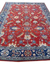 ANTIQUE PERSIAN ZIEGLER CARPET, 300cm x 215cm.