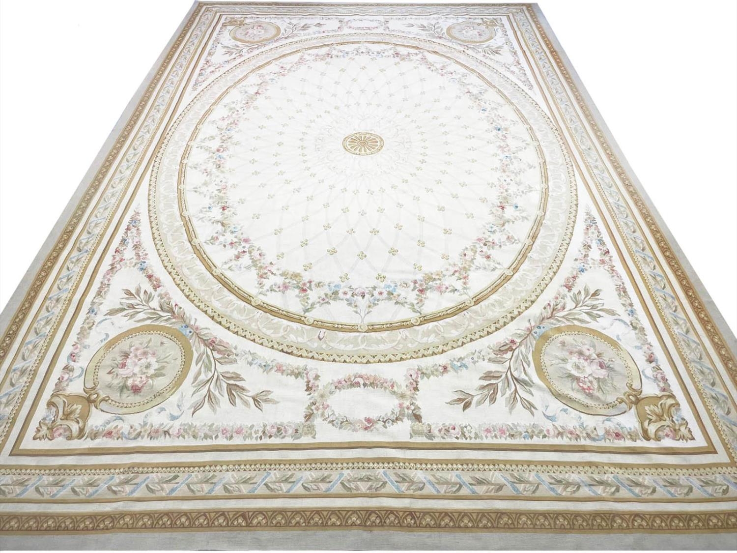 FINE SAVONNERIE DESIGN AUBUSSON CARPET, 490cm x 325cm.