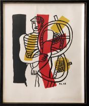FERNAND LEGER (1881-1955), 'Le cycliste', lithograph on Arches paper, 67cm x 50cm, signed in the