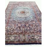 FINE SILK ISPHAHAN DESIGN CARPET, 270cm x 185cm.