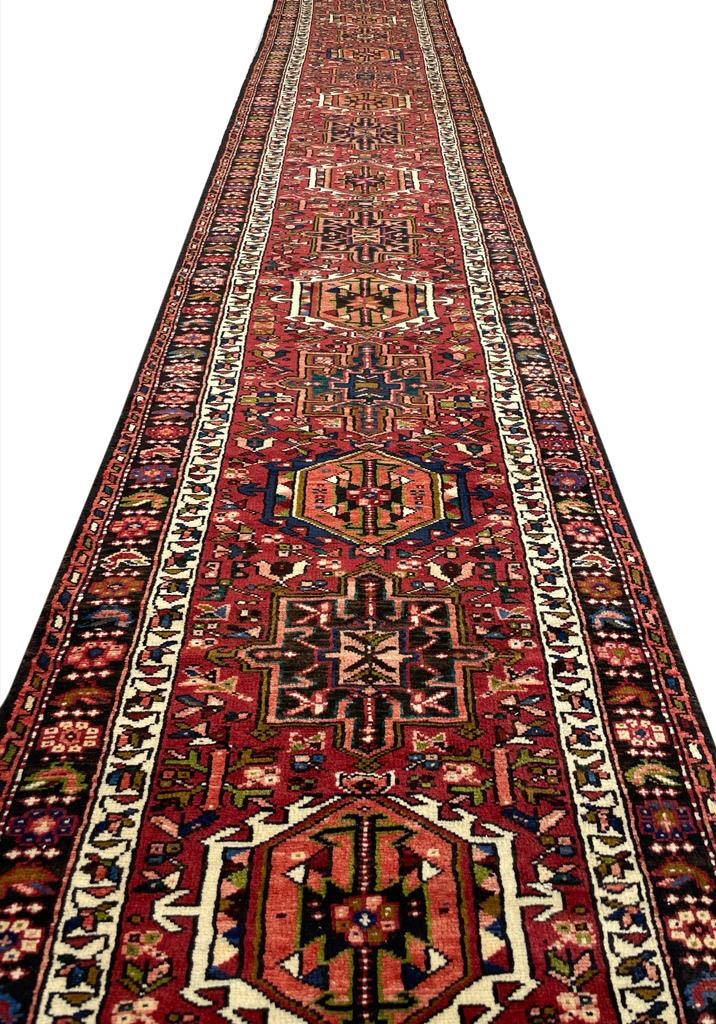 PERSIAN KARAJA LONG RUNNER, 547cm x 90cm. - Image 5 of 5