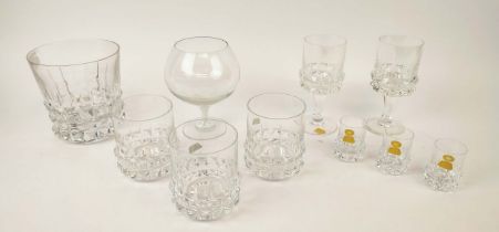 ROSENTHAL BLEIKRISTALL HOLD PAST CRYSTAL GLASSWARE SET, comprising 18 tumblers, 16 wine glasses,