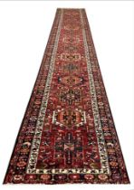 PERSIAN KARAJA LONG RUNNER, 547cm x 90cm.