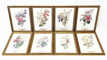 BOTANICAL PRINTS, a set of eight, 50cm x 39cm, gilt framed. (8)