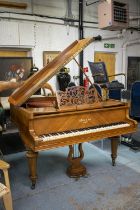 GAVEAU BABY GRAND PIANO, circa 1920, French walnut, 141cm x 147cm D. (2)