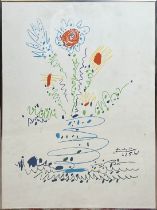 PABLO PICASSO (Spanish 1881-1973) 'Flowers, 1961', lithograph in colour on wove paper, signed and