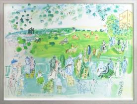 RAOUL DUFY (1877-1953) 'Ascot, Race Day, 1935' lithograph, 50cm x 66cm D, signed and titled in the
