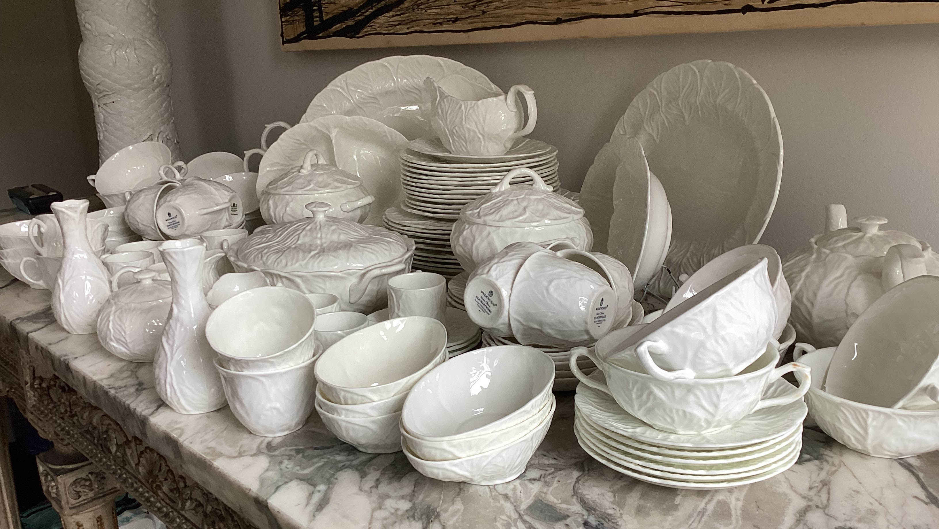 DINNER SERVICE, English Fine Bone China, Wedgwood and Coalport, twelve place, seven piece - Image 15 of 21