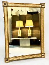 FLORENTINE WALL MIRROR, North Italian, rectangular Renaissance style gilt and parcel gilt with