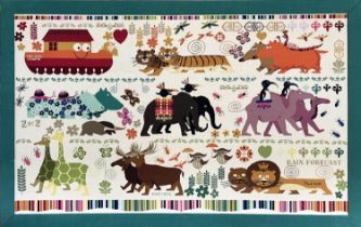 PAUL SMITH FOR THE RUG COMPANY NOAH'S ARK TAPESTRY, 106cm x 166cm.