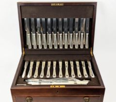 A HARRODS SILVER-PLATED CANTEEN OF CUTLERY, cased, of EPNS A1 grade, comprising twelve place