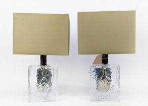 PORTA ROMANA MARLIN BATHROOM WALL LIGHTS, a pair, 37cm x 22cm x 11cm, with shades. (2)