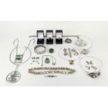 A COLLECTION OF IAN WATSON AND ASSOCIATED SILVER AND WHITE METAL JEWELLERY, mostly 1970s and