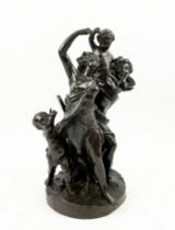 BRONZE AFTER CLAUDE MICHEL CLODIAN, 'The family', 35cm H.