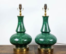 PAOLO MOSCHINO VERDE TABLE LAMPS, a pair, 50cm H. (2)