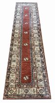 KAZAK RUNNER, 290cm x 74cm.