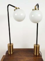 CTO LIGHTING ARRAY OPAL TABLE LAMPS, a pair, 62cm H. (2)