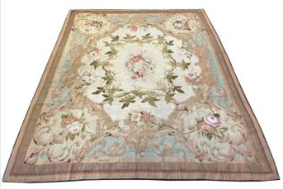 19TH FRENCH AUBUSSON CARPET, 290cm x 235cm.