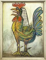 AFTER PABLO PICASSO (Spanish 1881-1073) 'Le Coq', off set lithograph, 51.5cm x 37.5cm, framed.