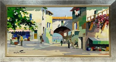 CECIL ROCHFORT D'OYLY JOHN (British 1906-1993), 'Cap d'Antibes near Nice', oil on canvas, 34.5cm x