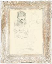 PABLO PICASSO, Mother and Child, signed in the plate, lithograph and pochoir 1946, ref 15