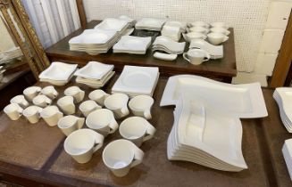 VILLEROY AND BOCH NEW WAVE DINNER SERVICE, a six place setting, comprising dinner plates, soup