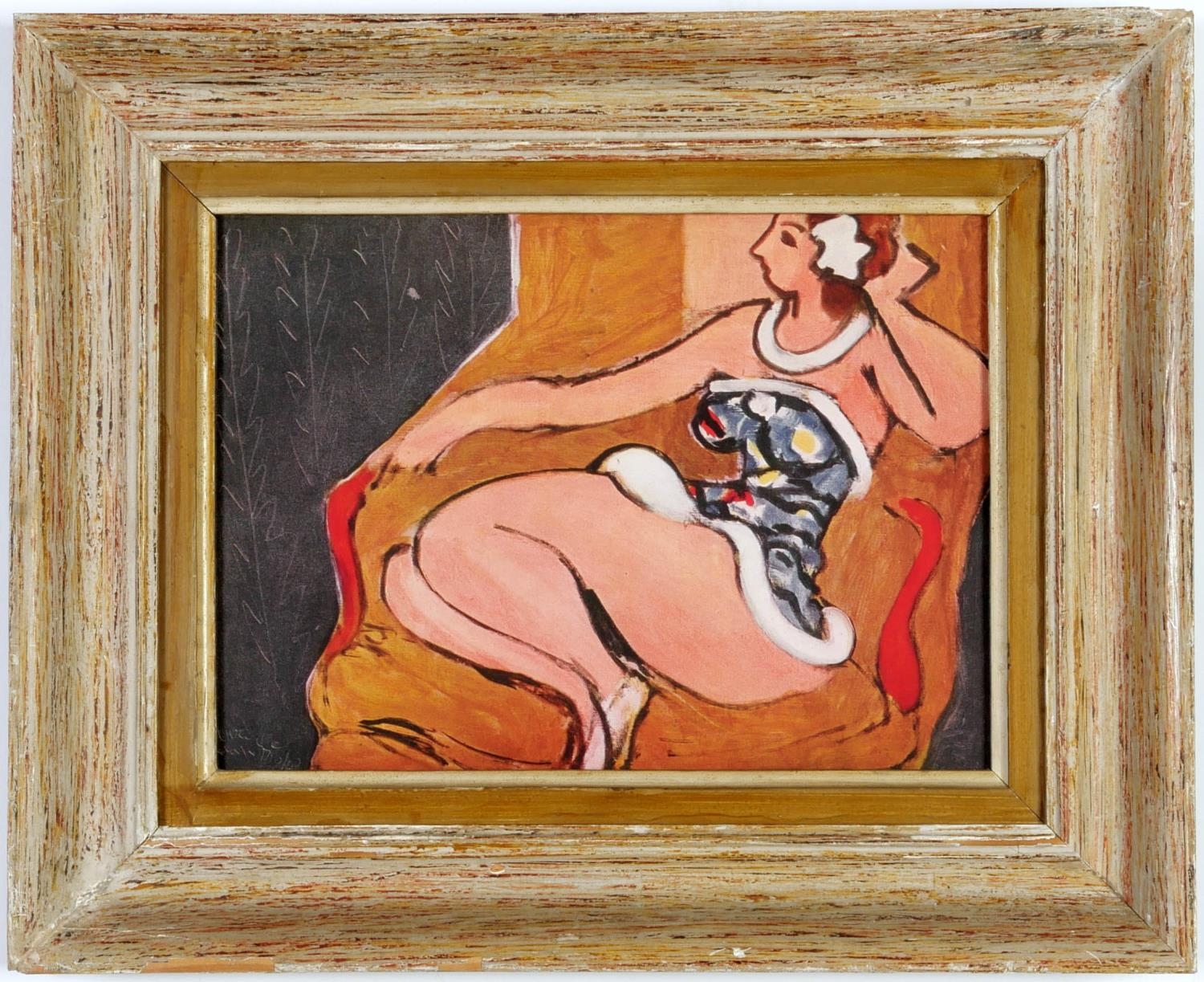 Henri Matisse, Jeune femme assise avec fleur, Off set lithograph, signed in the plate, Vintage