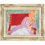 Henri Matisse, Jeune femme assise, Off set lithograph, signed in the plate, Vintage French