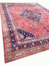 ANTIQUE TURKISH OUSHAK CARPET, 430cm x 345cm.