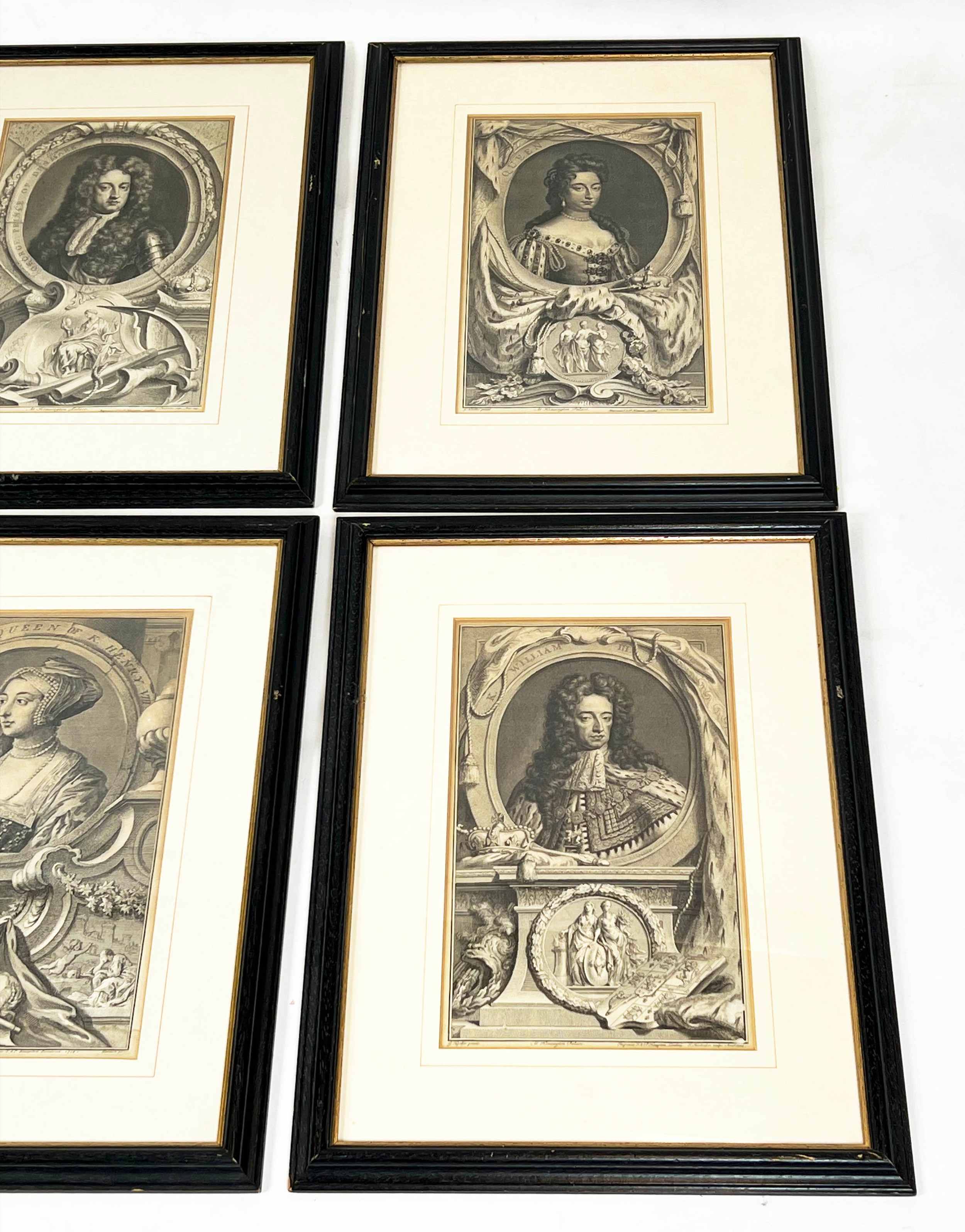 PORTRAIT ENGRAVINGS, a set of six, by Jacobus Houbraken, 35cm x 21cm. (6) - Image 3 of 3