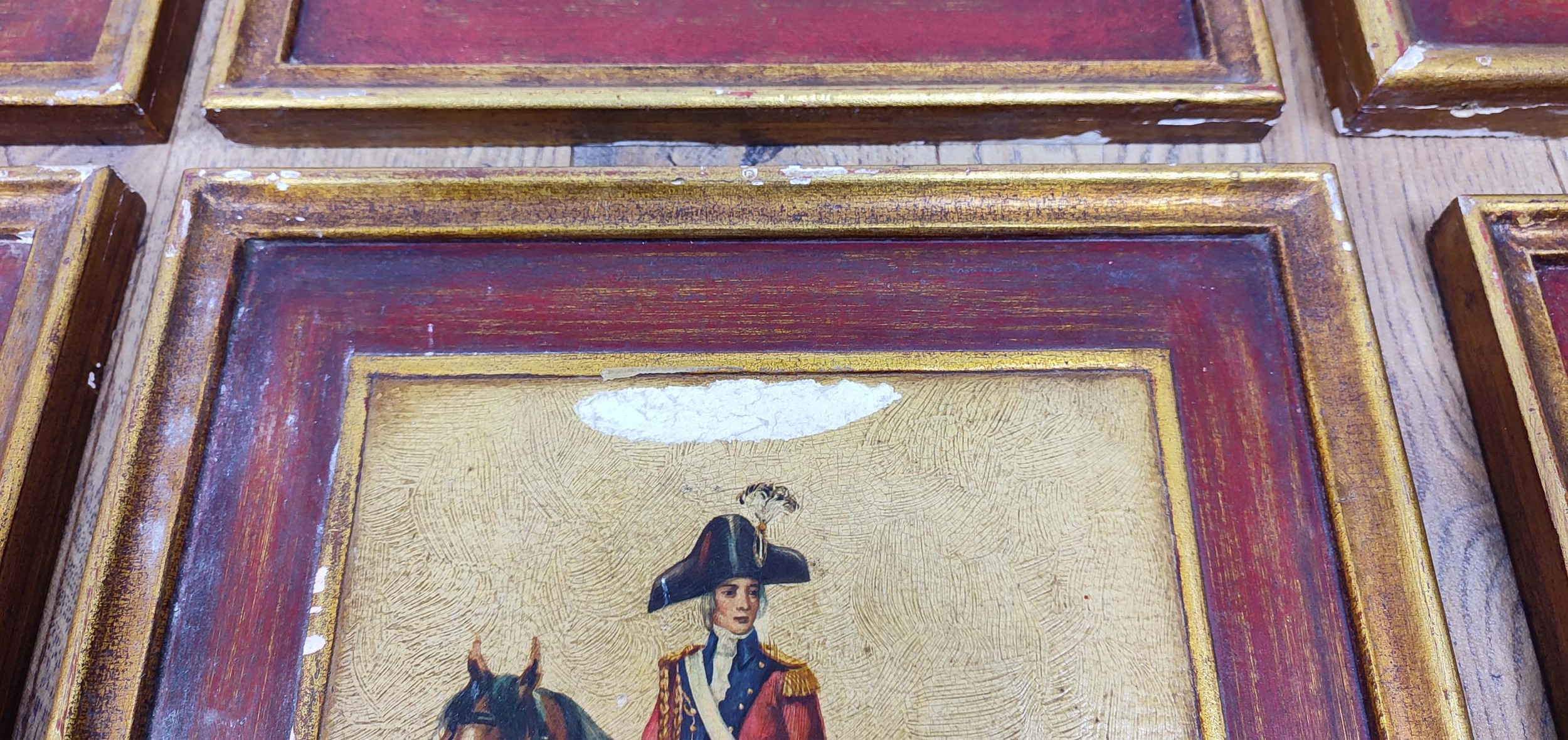 CAVALRY PRINTS, a set of ten, gilt frames, 40cm x 31cm. (10) - Image 7 of 7
