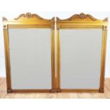 WALL MIRRORS, a pair, in the Victorian aesthetic style, gilt frames with moulded decoration, beveled