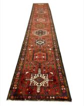 PERSIAN KARAJA LONG RUNNER, 481cm x 80cm.