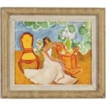 Henri Matisse, Femme Assise, Off set lithograph – signed in the plate, Vintage French frame, 21.5