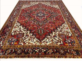 VINTAGE PERSIAN HERIZ CARPET, 310cm x 235cm.