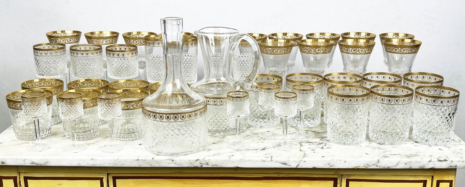 ST LOUIS GLASSWARE COLLECTION 'gold thistle' pattern, comprising four Champagne flutes, fourteen - Image 2 of 8